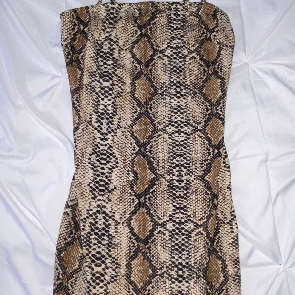 Body-Con Cami Snakeskin Print Dress